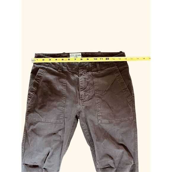 NILI LOTAN  Cotton Cropped French Military Pant Brown Ankle Zip Jogger Size 4 - Picture 12 of 15